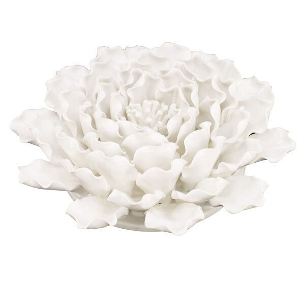 White 3-Dimensional Handmade Flower Wall Decor, image 1