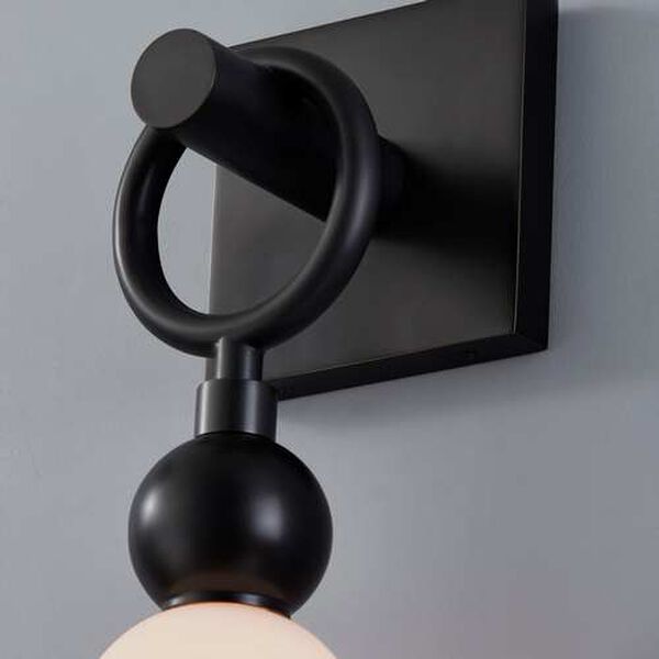 Perrin Black Brass One-Light Wall Sconce, image 4