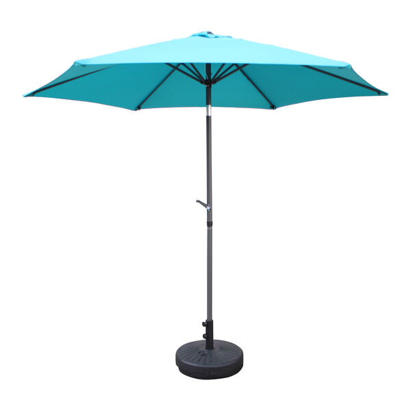 St. Kitts Aqua Blue Aluminum 9 Ft. Patio Umbrella, image 1