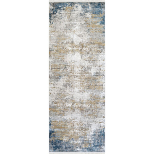 Solar Sky Blue and Taupe Rectangular: 3 Ft. x 5 Ft. Rug, image 1