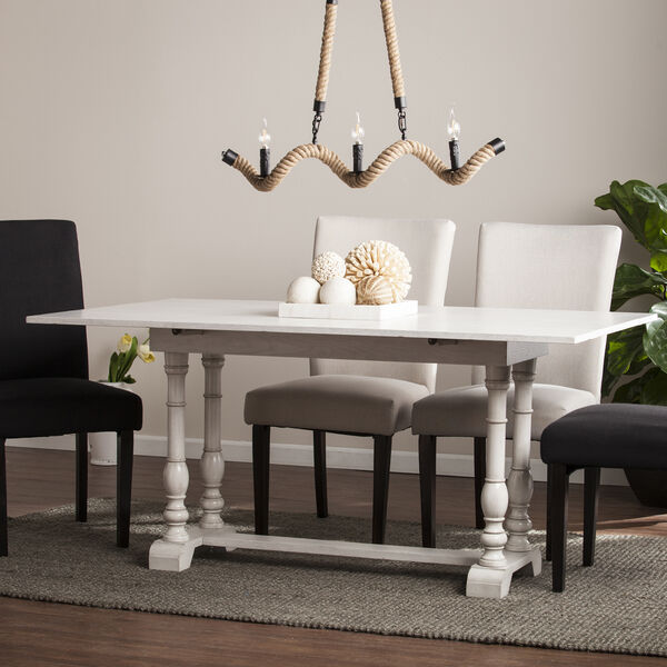 Edenderry Distressed White Dining Table, image 1