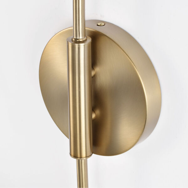 Trilby Matte White and Burnished Brass Two-Light Wall Sconce, image 5