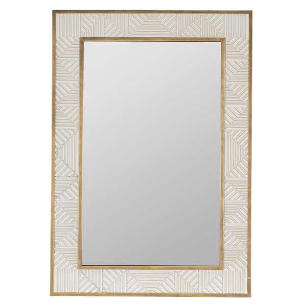 Octavia White and Gold 40 x 28-Inch Wall Mirror, image 1