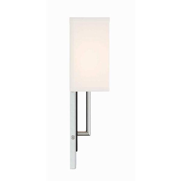 Brent Polished Nickel and Black Forged One-Light Wall Sconce, image 4