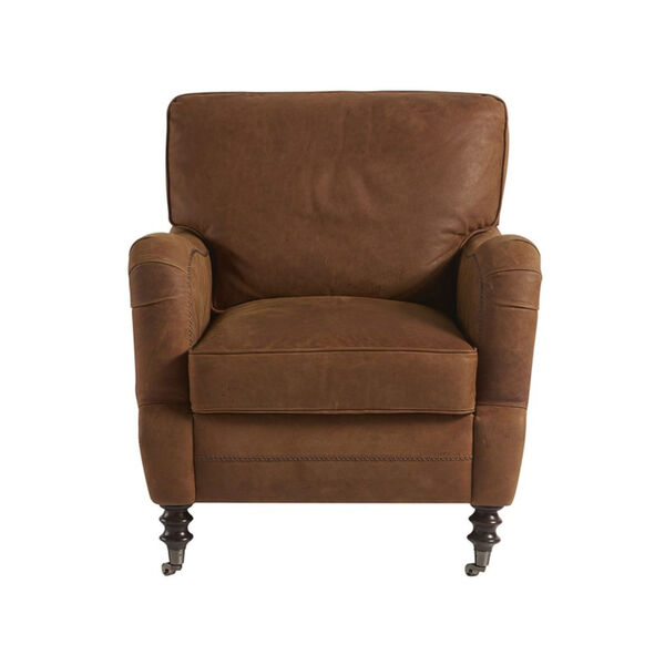 Brice Bronze Leather Accent Chair, image 1