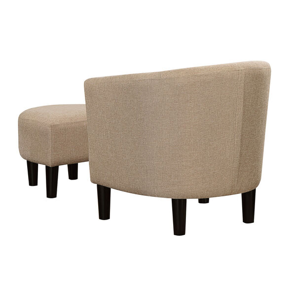 Beige Take a Seat Churchill Accent Chair with Ottoman, image 6