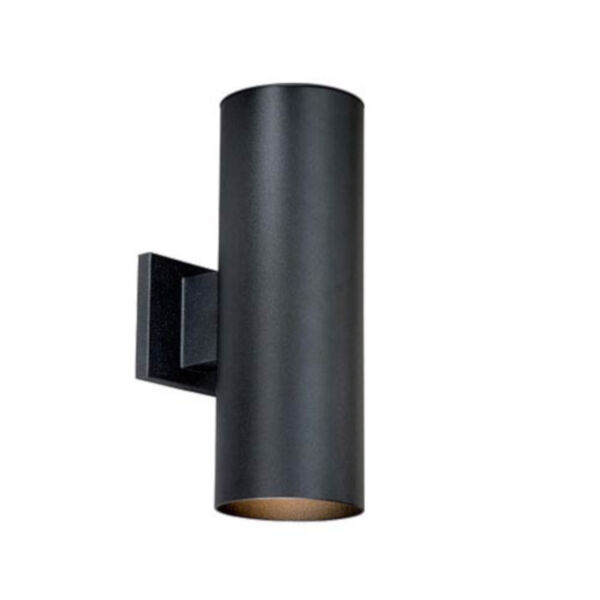Nicollet Textured Black Two-Light Outdoor Wall Mount, image 1
