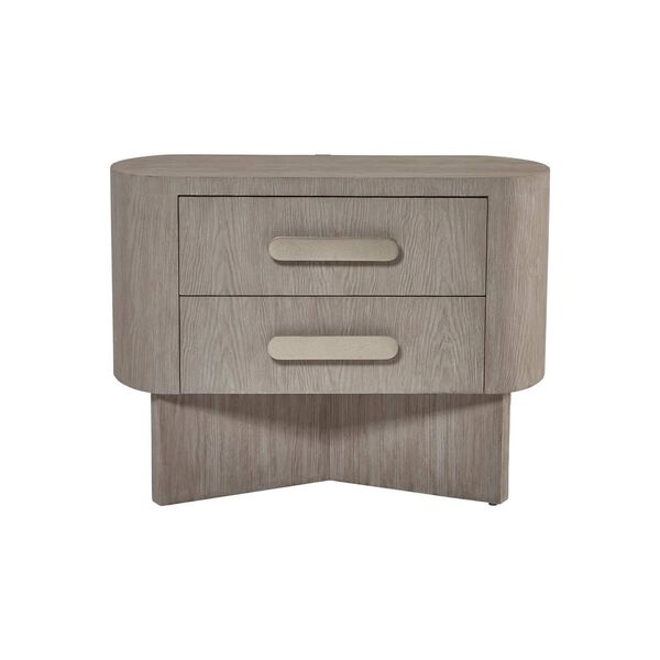 Trianon Light Gray and Silver 38-Inch Nightstand, image 1