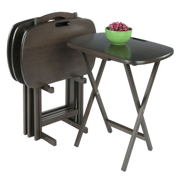 Lucca Oyster Gray Five-Piece Snack Table Set, image 2