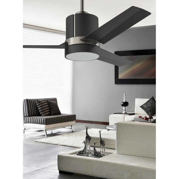 Trinity Black and Satin Nickel 44-Inch LED Ceiling Fan, image 3