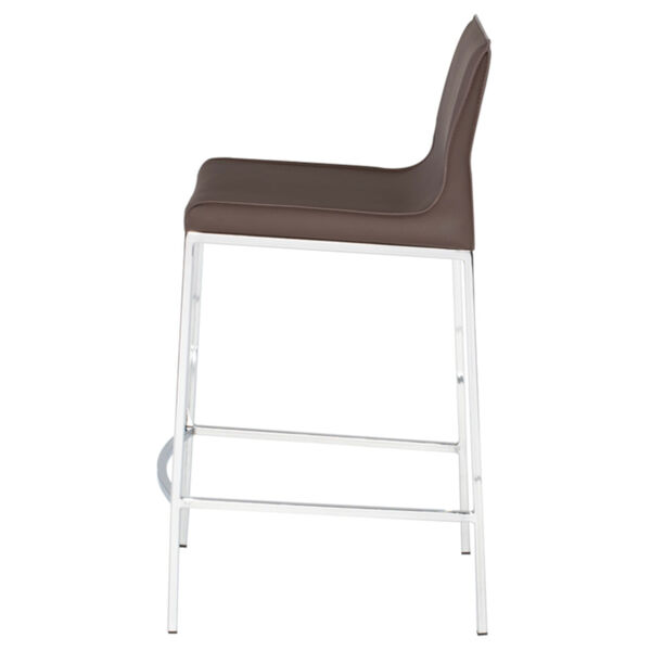 Colter Dark Brown and Silver Counter Stool, image 3