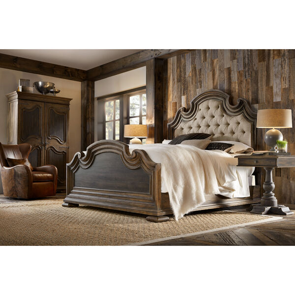 Hill Country Fair Oaks Brown California King Upholstered Bed, image 3