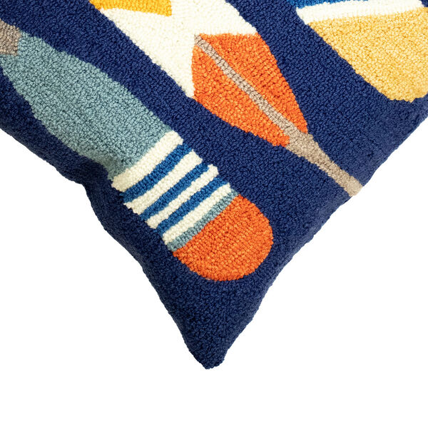 Frontporch Paddle Navy Outdoor Pillow, image 4