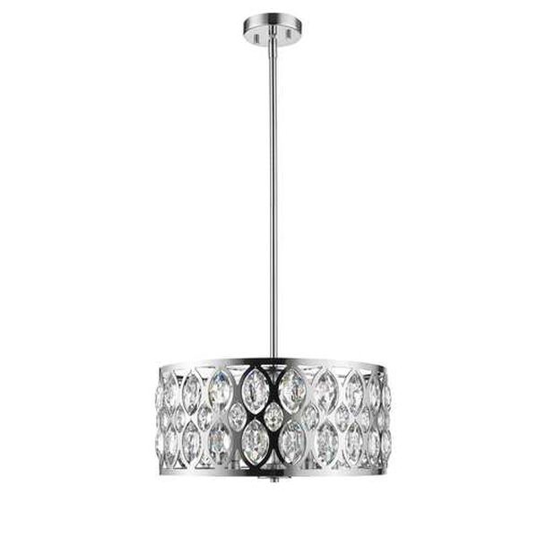 Dealey Chrome Five-Light Chandelier With Transparent Crystal, image 4