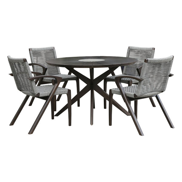Oasis Brielle Dark Eucalyptus Five-Piece Outdoor Furniture Set, image 1