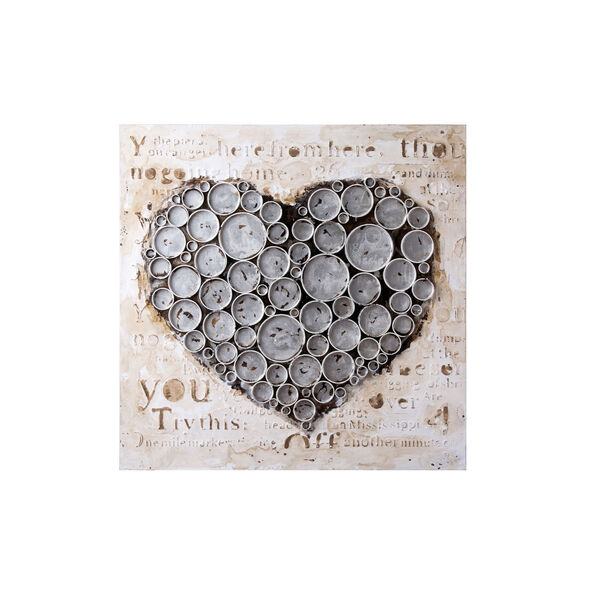 Work Of Heart Silver Wall Art, image 1
