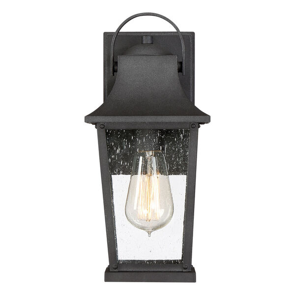 Galveston Mottled Black 13-Inch One-Light Outdoor Wall Sconce, image 3
