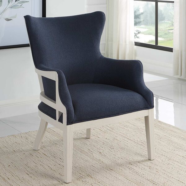 Gordonston Regatta Blue and White Fabric Accent Chair, image 2