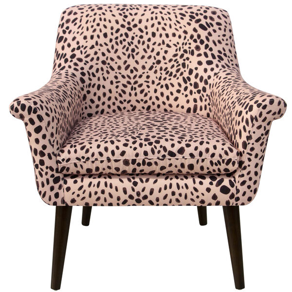 Washed Cheetah Pink Black 34-Inch Chair, image 2