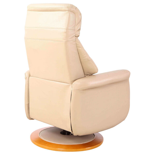 Linden Natural Tan Breathable Air Leather Manual Recliner, image 4