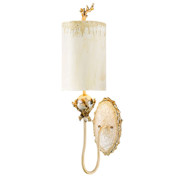 Trellis Patina and Silver Leaf One-Light Wall Sconce, image 1