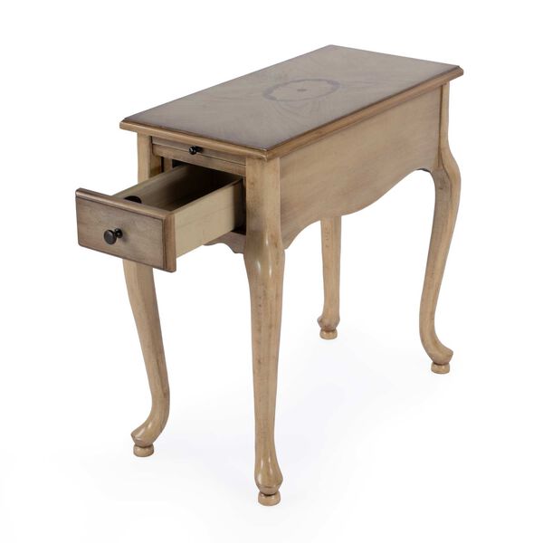 Croydon Antique Beige Pullout Side Table with One-Drawer, image 2