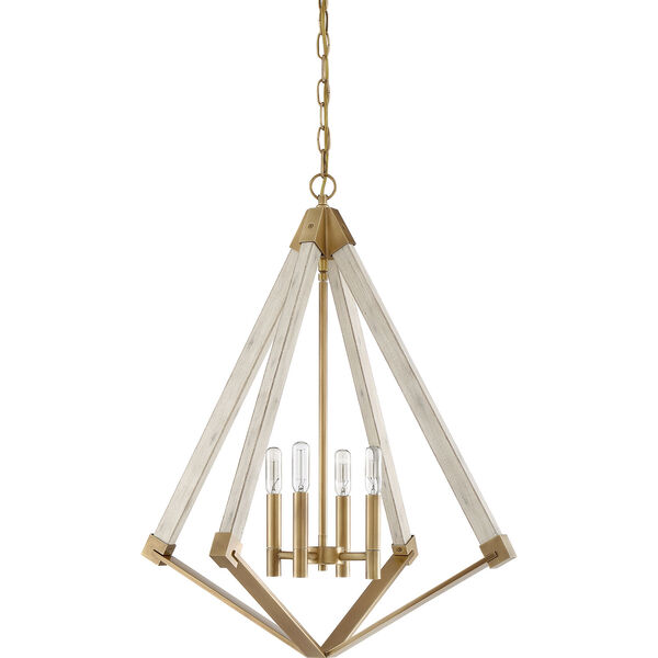Cooper Weathered Brass Four-Light Pendant, image 2