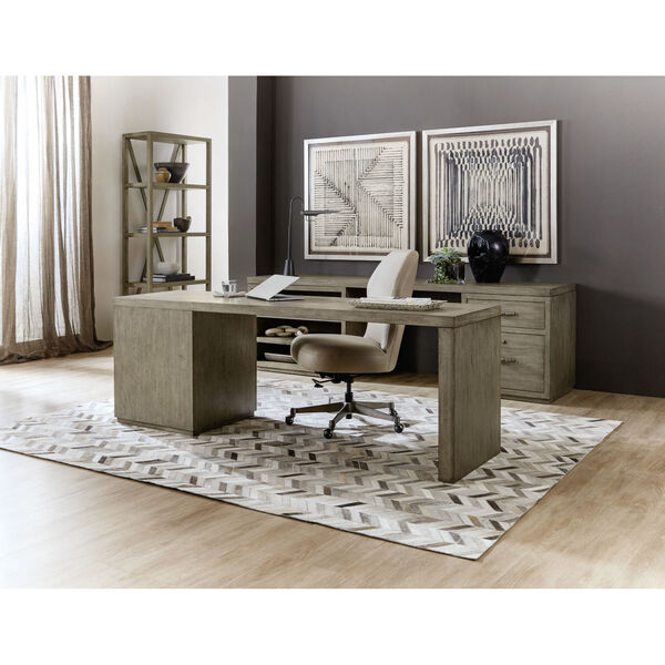 Linville Falls Smoked Gray 84-Inch Desk with One File, image 3