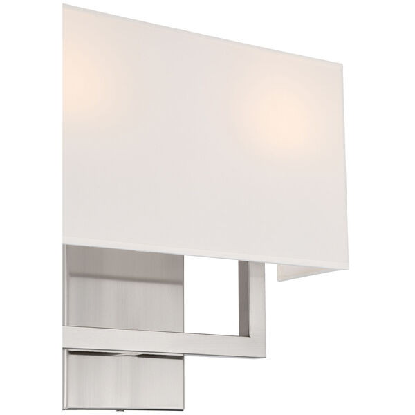 Mid Town Silver Rectangular Two-Light LED Wall Sconce, image 6