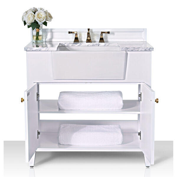 Adeline White 36-Inch Vanity Console with Farmhouse Sink, image 5