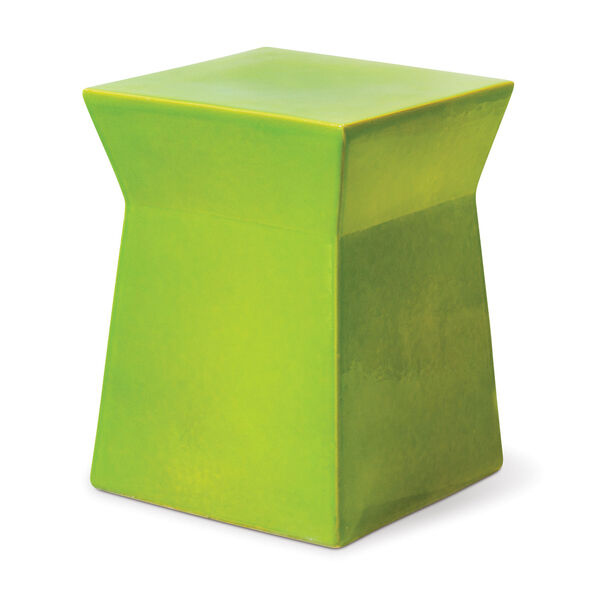 Ceramic Ashlar Accent Table in Apple Green, image 1