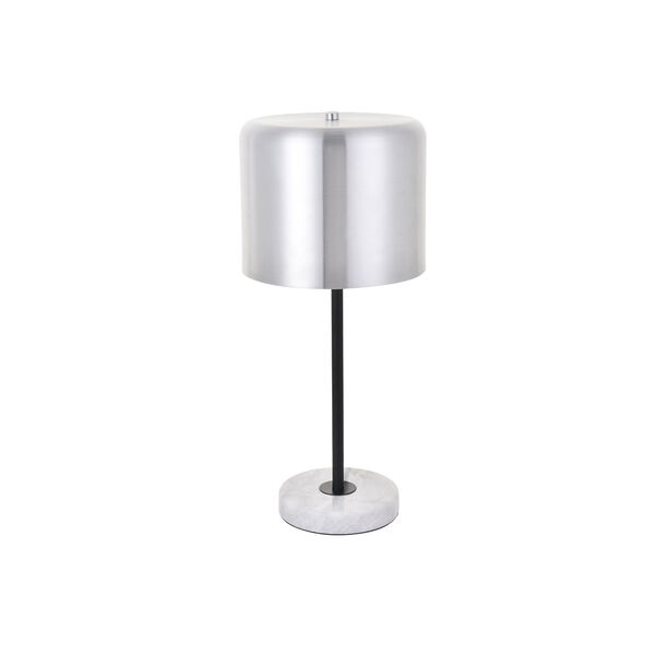 Exemplar Brushed Nickel Black and White Nine-Inch One-Light Table Lamp, image 5