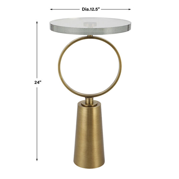 Ringlet Antique Brass Accent Table, image 4