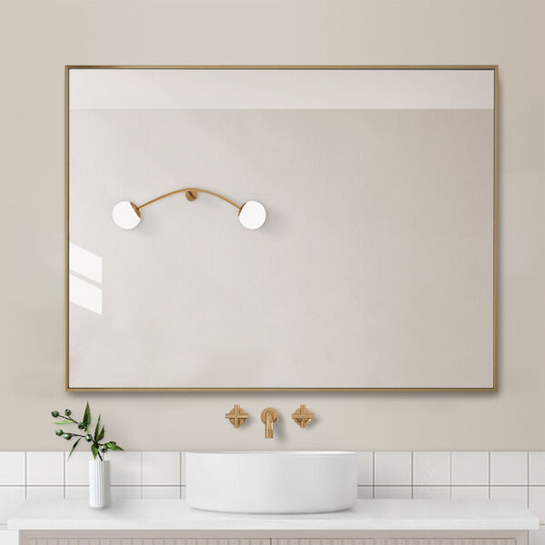 Vanta Gold 30 x 40-Inch Rectangular Framed Wall Mirror, image 3