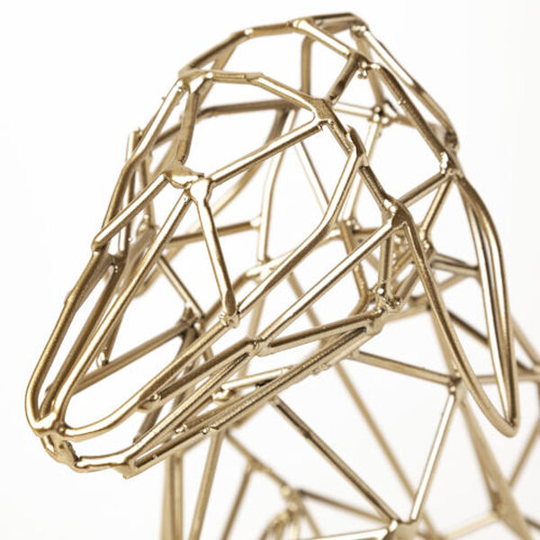 Frankie I Gold Wire Framed Dog Shaped Figurine, image 6