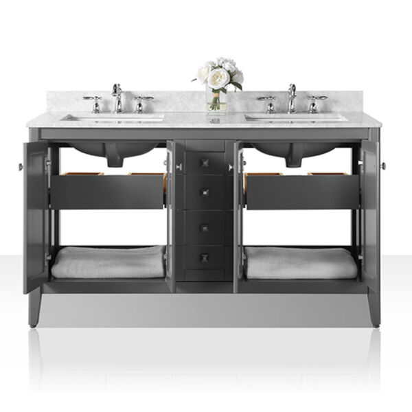 Shelton Sapphire Gray 60-Inch Vanity Console with Mirror, image 5