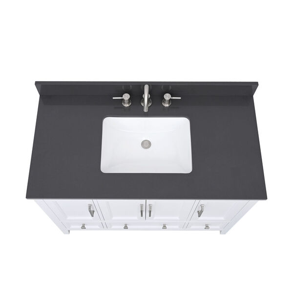 Lotte Radianz Ural Gray 43-Inch Vanity Top with Rectangular Sink, image 5