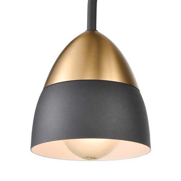 Milla Charcoal Black One-Light Swing Arm Sconce, image 6