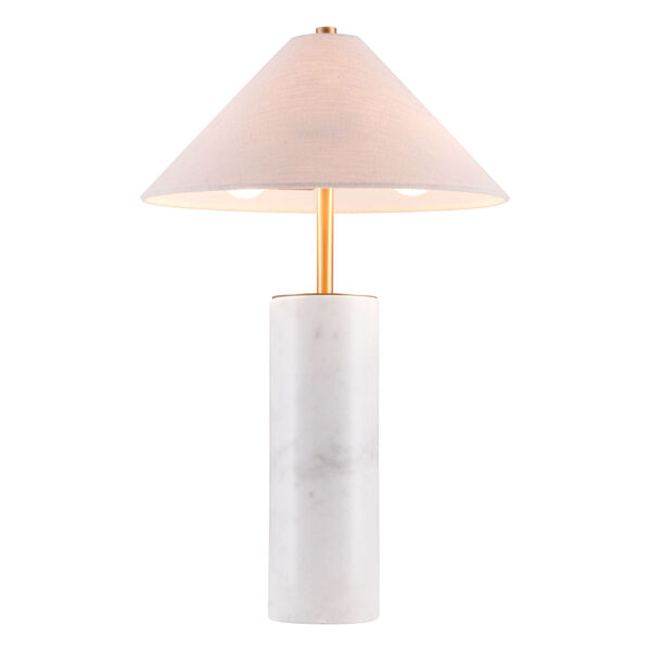 Ciara Beige and White Two-Light Table Lamp, image 1