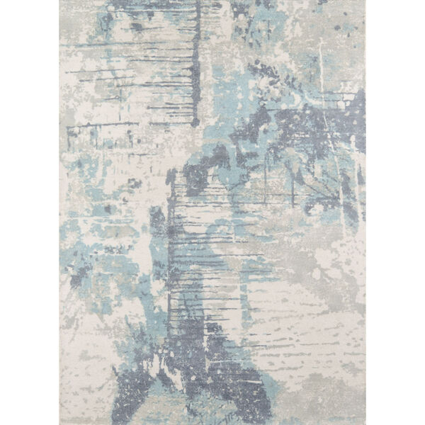 Illusions Abstract Blue Rectangular: 2 Ft. x 3 Ft. Rug, image 1