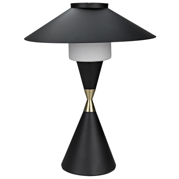 Lucia Black and Brass Table Lamp, image 1