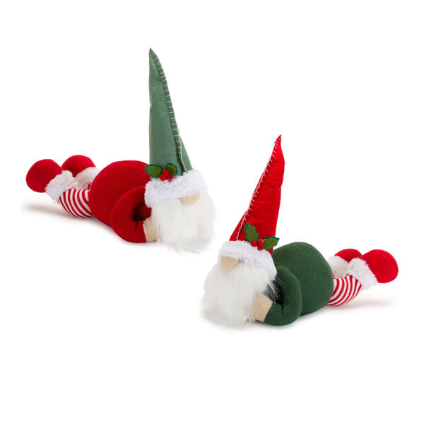 Red Lounging Gnome Figurine , Set of Two, image 1