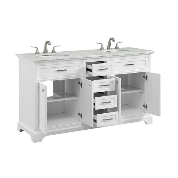 Americana White 60-Inch Vanity Sink Set, image 3