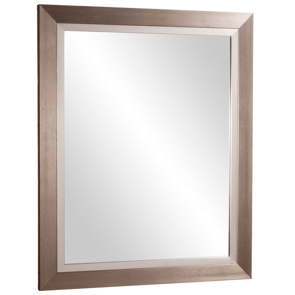 Brushed Silver Rectangle Mirror, image 3