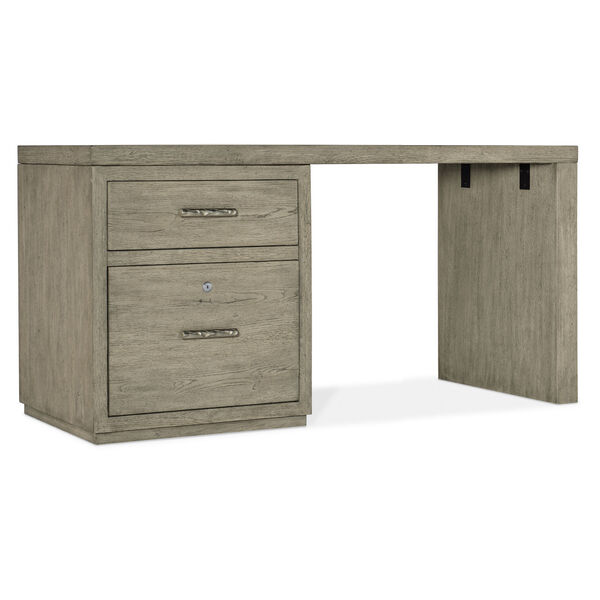 Linville Falls Smoked Gray 60-Inch Desk with One File, image 1