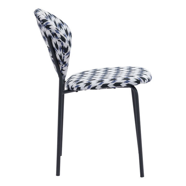 Clyde Houndstooth and Black Dining Chair, Set of Two, image 3