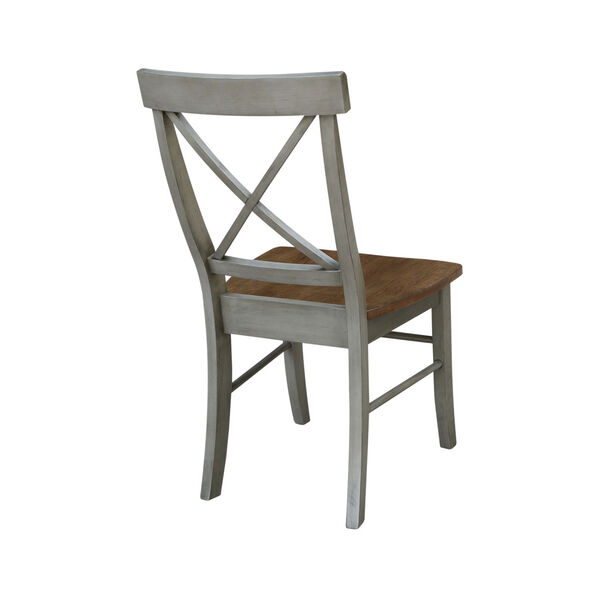 Hickory and Stone X-Back Chair with Solid Wood Seat, image 2