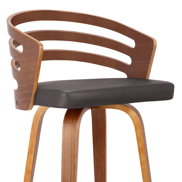 Jayden Brown and Walnut 26-Inch Counter Stool, image 4