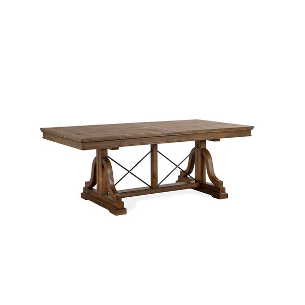 Bay Creek Aged Bronze Trestle Dining Table, image 2