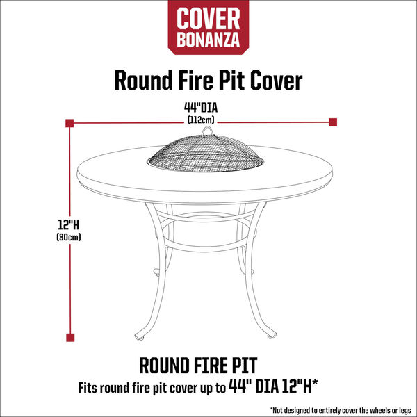 Maple Grey Round Fire Pit Cover, image 4